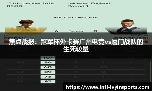 焦点战报:冠军杯外卡赛广州电竞vs厦门战队的生死较量