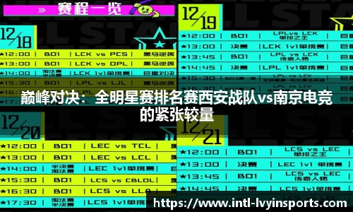 巅峰对决:全明星赛排名赛西安战队vs南京电竞的紧张较量